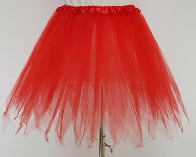 Produktbild von Kinder Röcke Tütü Tüllrock Petticoat Ballettkleid Rock Ballett gezackt Fasching Kurz  30cm Rot