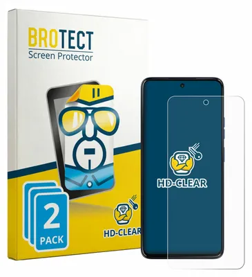 Produktbild von 2x Für Motorola Moto G37 Power Schutzfolie BROTECT Displayschutz Display Schutz Folie Klar Transparent