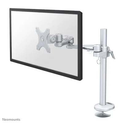 Produktbild von Die NewStar Tischhalterung, das Modell FPMA-D935G, ist ein Neig-, Schwenk- und drehbare Tischhalterung für Flachbildschirme bis 26" (65 cm). - Bildschirmgröße: 25,4 cm (10 Zoll) bis 66 cm (26 Zoll) - max. 12 kg Traglast - Silber