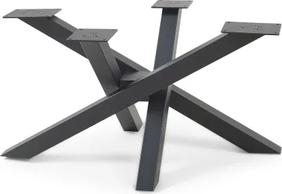 Produktbild von Tischgestell ‘Umala’ 80 x 49 x 43 cm Tischbeine für Beistelltisch Couchtisch Stahl Schwarz