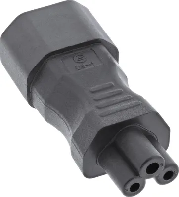 Produktbild von InLine® 16723B Netzadapter IEC 60320 C14 / C5, 3pol. Kaltgeräte / Notebook