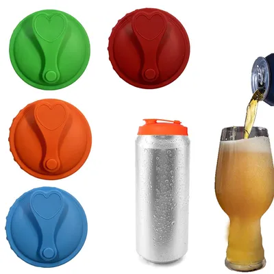 Silikondeckel für Dosen, 4 Stück, 6,3 cm, wiederverwendbar, 4 Farben