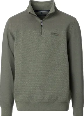 Produktbild von CASAMODA Herren Sweat-Troyer Zipper Regular Baumwollmix Olivgrün M