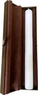 Produktbild von Set Kerzenrohling zum Verzieren Weiß 400 x Ø 40 mm mit Geschenketui