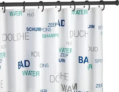 Produktbild von DigiRigi® Teleskop-Duschvorhangstange aus Aluminium, verchromt, Ø 25 mm, ausziehbar 110–185 cm, inkl. Befestigungsmaterial – für Eckdusche