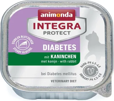 Produktbild von Animonda Cat Schale Integra Protect Diabetes 16x100g | Kaninchen
