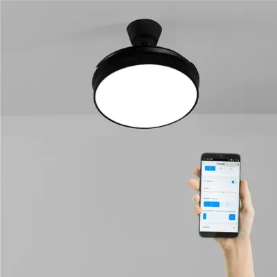 Produktbild von CREATE - WIND CLEAR - Deckenventilator 40W leise einziehbare Flügel mit LED-Licht verschiedene Größen