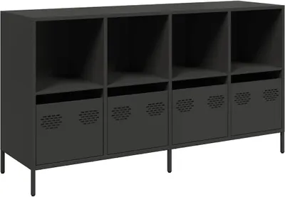 Produktbild von Sideboard Schwarz 135x39x73,5 cm Kaltgewalzter Stahl