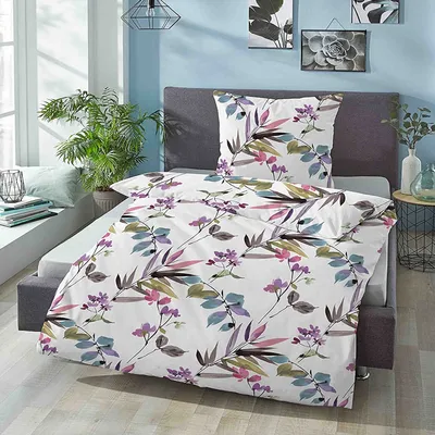 Produktbild von Biberna Bettwäsche bunt 1x 135x200 cm + 1x 80x80 cm