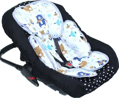 Produktbild von Sitzverkleinerer Baumwolle Kind für Auto Kindersitz Baby Schale Einsatz Einlage- 10 - Waldtiere