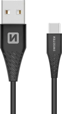 Produktbild von Swissten, USB auf USB-C Kabel 60W 3A Silikon 1,5m flexibel und robust, Schwarz
