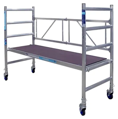 Produktbild von FS 75 Basic Gerüst, Grund gerüst, Rollgerüst, Aluminium gerüst, Baugerüst, Arbeitshöhe: 3,15 m, Tragfähigkeit: 375 kg, Hohe Qualität. N-EN 1004