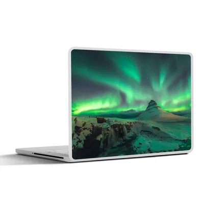 Produktbild von MuchoWow® Laptop Aufkleber Sticker Cover Nordlichter - Berge - Norwegen 40x30 cm - Laptop Dekoration - Selbstklebend