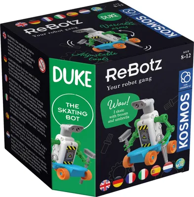 Produktbild von KOSMOS ReBotz - Duke the Skating Bot, Roboter, Experimentierkasten, Kinder, Mehrsprachig, 617066