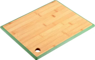 Image de KESPER Planche à découper avec bord vert, 27 x 19 x 1,5 cm, bambou KESPER 58271