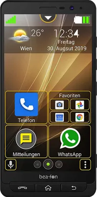 Produktbild von Beafon M5_EU001B, 14 cm (5.5"), 2 GB, 16 GB, 13 MP, Schwarz