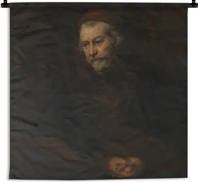 Produktbild von MuchoWow® Wandteppich Wandbehang Der Apostel Paulus - Gemälde von Rembrandt van Rijn 150x150 cm Tapisserie Dekoration Wandtuch - Wohnaccessoires - Modernes