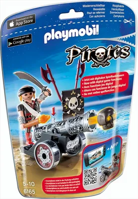 Produktbild von PLAYMOBIL 6165 Schwarze AppKanone mit Seeräuber