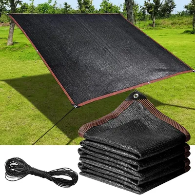 Imagen del producto de Red de protección solar con ojales, 2 x 3 metros, malla para sombrear jardines y pérgolas