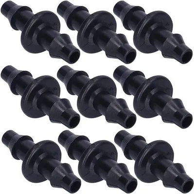 Image de Kit d'accessoires de jardin comprenant 100 raccords à deux voies pour systèmes d'arrosage