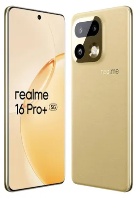 Produktbild von realme 16 Pro+, 17,3 cm (6.8"), 1280 x 2800 Pixel, 8 GB, 256 GB, 200 MP, Gold