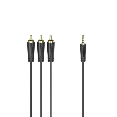 Produktbild von Hama 00205154, 3.5mm, Männlich, 3 x RCA, Männlich, 1,5 m, Schwarz
