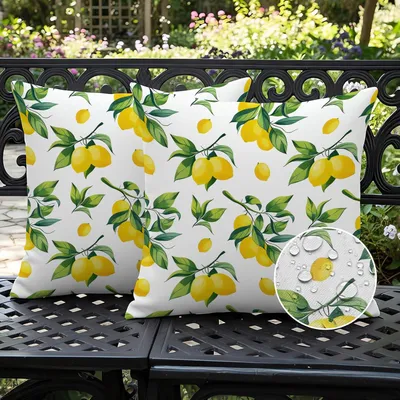 Obrázok produktu pre Obliečky na vankúše 45 x 45 cm, 2 ks, žlté, na pohovku
