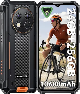 Image de OUKITEL G1 Téléphone Portable Incassable Android 15, 24 Go RAM (6+18 Go) + 256 Go, Batterie 10600 mAh, Écran 6,52", Caméra 48 MP, Orange