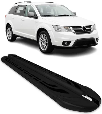 Image de Marchepieds Latéraux pédale pour Fiat Freemont 2011-2016 Aluminium Noir 2Pcs