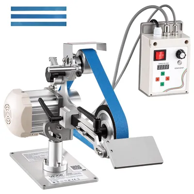 Produktbild von VEVOR Bandschleifmaschine 550 W, Bandschleifer mit 3 Stk. 762x25,4 mm Schleifbändern, 200-5000 U/min Verstellbarer Bandpolierer mit Dualmodi & Max. 21 m/s Bandgeschwindigkeit für Metallbearbeitung