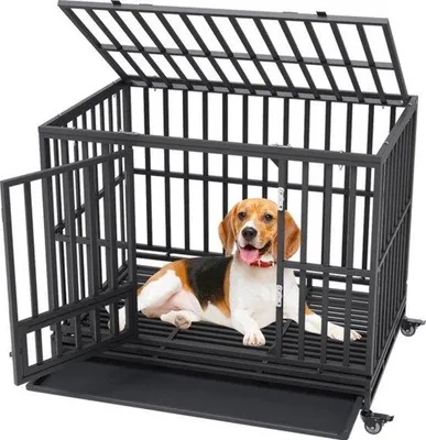 Immagine prodotto di Cuccia per cani - 65×95×81 cm - Panchina con ruote - Per interni ed esterni