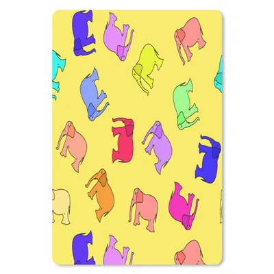 Produktbild von MuchoWow® Mauspad Mousepad Elefant - Gelb - Muster 40x60 cm - Mousepads - Maus Mat - Pad - Mausunterlage - Schreibtisch Accesoire