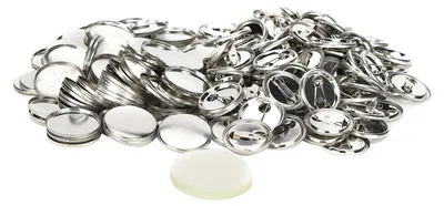 Productafbeelding van Ronde blanco-knoppen - Voor zelfdecoratie bij knutselprojecten - 25 mm - 100 stuks