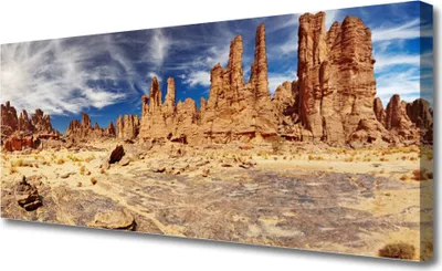 Produktbild von Tulup Leinwand-Bilder 125x50 Wandbild Canvas Kunstdruck Wüste Landschaft