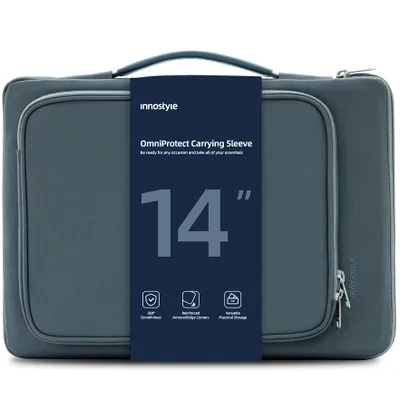 Produktbild von InnoStyle OmniProtect 14 palcová taška na notebook Šedá – 360° Ochrana, Zesílené rohy