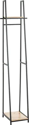 Produktbild von Garderobe >25493< in eiche, schwarz, MDF, Metall - 38x166x40cm (BxHxT)