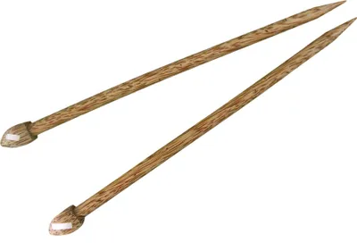 Handschmeichler! Stricknadeln Palmholz m. Bone 35 cm, Gr. 12,0 mm