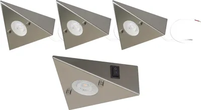 Produktbild von 4er Set LED-Unterbauleuchte 4,8 Watt LED Modul 3000K warmweiß