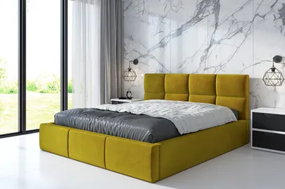 Produktbild von Polsterbett RADI 140x200 mit Matratze und Bettkasten. Farbe: Gold.