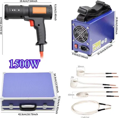 Zdjęcie produktu dla Nagrzewnica indukcyjna, wysoka wydajność, przenośna konstrukcja, 1500 W, wtyczka UE, 1500 W, wtyczka UE