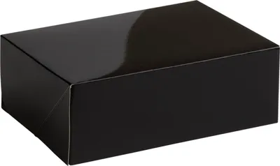 Obrázek produktu pro Dárková krabička s lesklou laminací, oboustranná skládací krabička, formát 20x14x7cm ČERNÁ 10 ks.