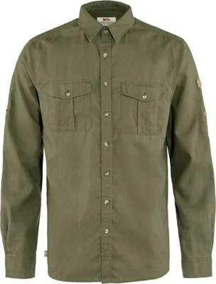 Image de Chemise à manches longues Fjällräven Övik Travel, couleur vert, taille S (homme)