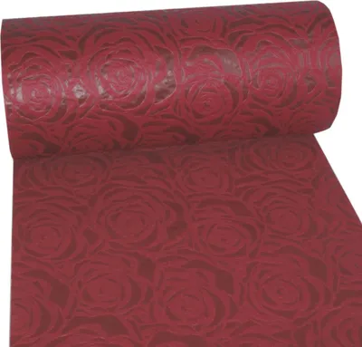 Produktbild von Dekoflor® Tischläufer Rosenmuster - bordeaux - 300mm  - 25m - 56-300-25-11