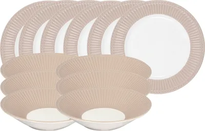 Produktbild von Greengate Alice Tafelset creamy fudge 12tlg