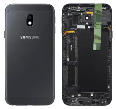 Image de Samsung GH82-14891A Couvercle de batterie pour Galaxy J3 J330F 2017 Noir Boîtier