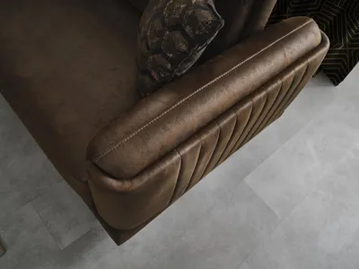 Produktbild von Viersitzer Sofa 4 Sitzer Sofas Kunstleder Braun Wohnzimmer Luxus
