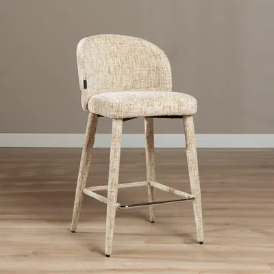 Produktbild von Bronx71 Barhocker Charlie Chenille beige 69 cm