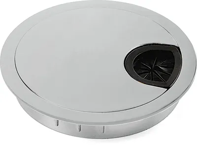 Produktbild von emuca Kabeldurchführung CIRCUM aus Zamak, mattchrom Ø 80 mm / Kabelführung