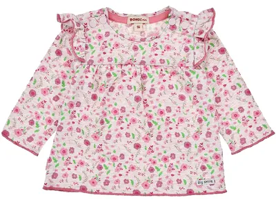 Produktbild von BONDI Mädchen Langarmshirt "Blumenallover" 94021 | Rosa Größe: 74