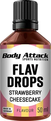 Produktbild von Body Attack Flav Drops - 50 ml Strawberry-Cheesecake